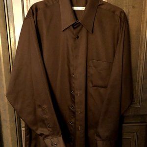 Men's Brown Geoffrey Beene Dress Shirt